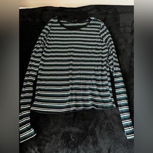 Striped long sleeve green and black shirt by Rue21